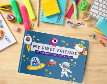 Friendship Memory Book | My First Friends - Space | Keepsake for Children | For early readers (approx. 4 - 5 years old)