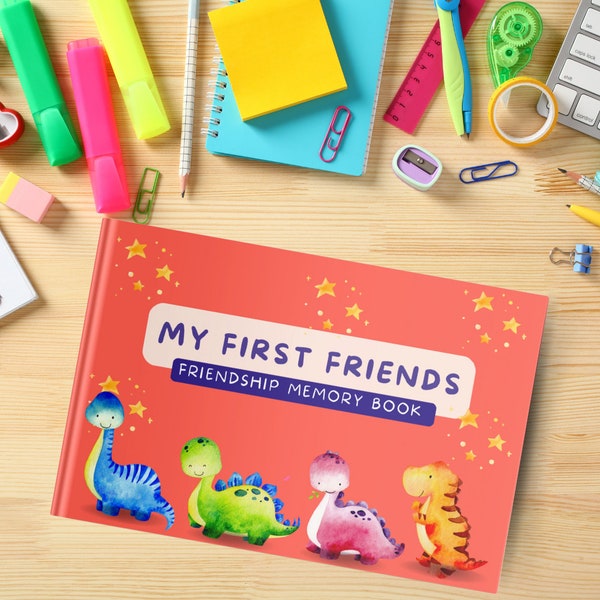 Freundschaft Erinnerungsbuch | Meine ersten Freunde - Dinosaurier | Andenken für Kinder | Für frühe Leser (ca. 4 - 5 Jahre alt)