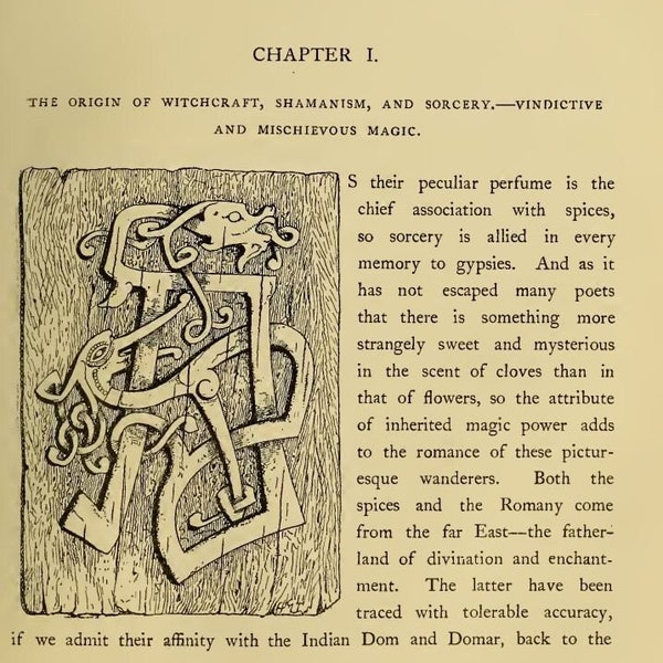 1891 Gypsy Sorcery & Fortune Telling. Antique DIGITAL BOOK Instant Download. Charms, witchcraft, fortunes