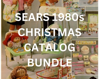 9 1980s Sears Christmas Catalogs Bundle. Instant Downloads of DIGITAL BOOKS. Vintage toys, xmas products and womens and mens 80s fashion.