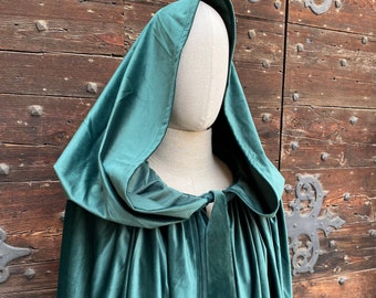 Unlined Green Velvet Cloak