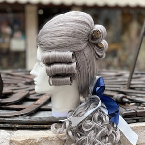 Historical wig from the 1700s for men, carnival wigs, halloween wigs