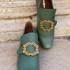 Historical Shoes of the 1700s in Leather, Carnival Shoes, Halloween Shoes