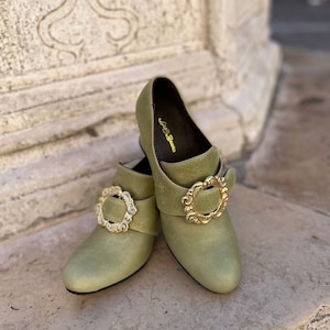 Historical Shoes of the 1700s in Leather, Carnival Shoes, Halloween Shoes