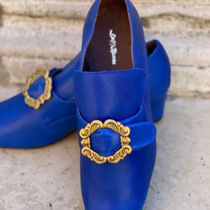 Historical Shoes of the 1700s in Leather, Carnival Shoes, Halloween Shoes