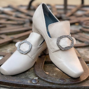 1700&#39;s Historical Leather Shoes, Carnival Shoes, Halloween Shoes