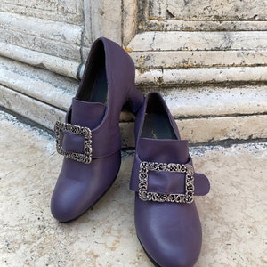 Historical Leather Shoes from the 1700s, Carnival Shoes, Halloween Shoes