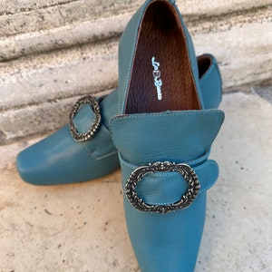 Historical Leather Shoes from the 1700s, Carnival Shoes, Halloween Shoes