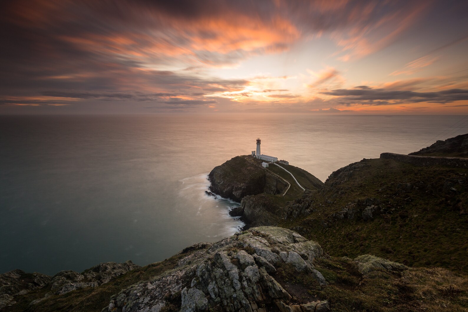 South Stack Lighthouse Model Kit Sunset and South Stack Lighthouse - Etsy