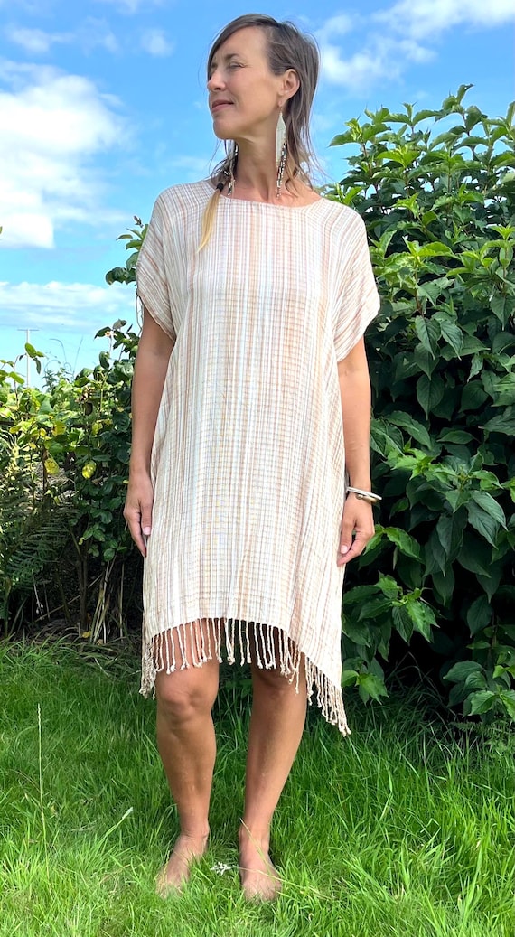 white christmas dresses White Linen Shift Dress main image 1