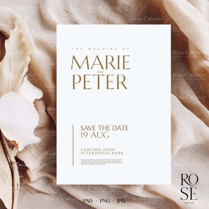 5x7 Wedding Invitation Mockup: Stationery Card (Digital Download)