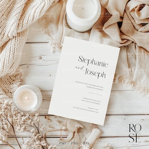 Wedding Invitation Mock up, Greeting card mock up, Invite mockup, Aesthetic styled mockup, 5x7 Mock up, Baby Shower mockup