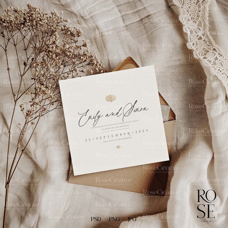 Card mockup, square card mockup, Invitation mockup, Baby announcement mockup, Love card mockup, Wedding mockup