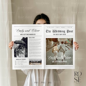 Matrimonio, compleanno, annuncio di nascita, mockup di giornale, mockup di giornale vuoto, mockup minimalista A4, mockup PNG PSD