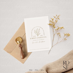 Mock up for wedding and baby shower invitations, 5x7 card Mockup, Minimal Mock up