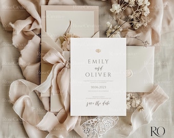 5x7 Wedding Invitation Mockup, Elegant Boho Flat Lay Card Mockup, Dried Floral Styled Stock, PSD Smart Object Canva PNG