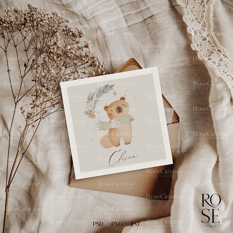 Card mockup, square card mockup, Invitation mockup, Baby announcement mockup, Love card mockup, Wedding mockup