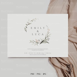 Wedding Invitation Mock up, Greeting card mockup, Invite mockup, Styled photo, 5x7 Mock up, Minimalist card mockup