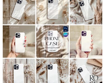 iPhone 15 Pro Case Mockup Bundle – 9 PSD PNG Templates for Custom Phone Case Design | Canva & Photoshop Mockups for Etsy Sellers