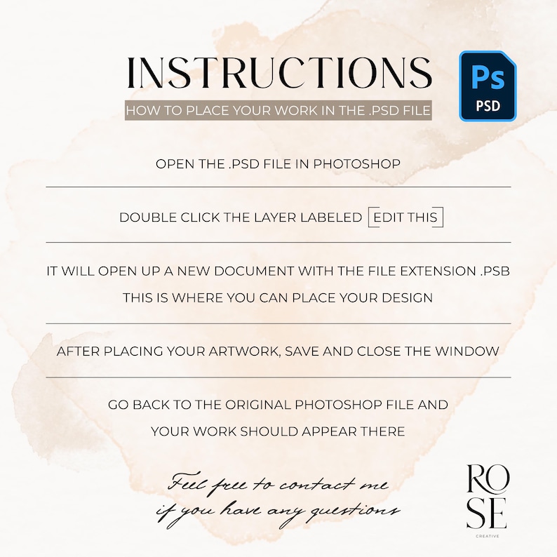 PSD mockup instructions
