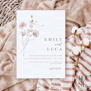 Biglietto d'auguri Mock up, Invito Mock up, Carta oggetto intelligente Mock up, Carta Boho Mock up, Carta bianca vuota Mock up, Invito a nozze Mock up