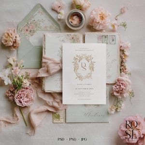 Vintage Elegante Grußkarte Mockup, Hochzeitseinladung Karte Mockup, Geburtstagseinladung Mockup, Babypartyeinladung Mockup