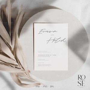 Minimal 5x7 Card Mock up, Wedding Invitation Mock up, Greeting card mock up, Invite mockup, Elegant mockup, Baby Shower mock up