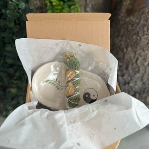 New Moon Intention Ritual Set | Herbal Incense & Tree Branch Ceramic Burner