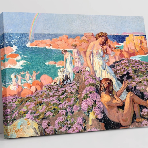 Ulysses with Calypso by Maurice Denis -wall art framed canvas picture print wall hanging decor