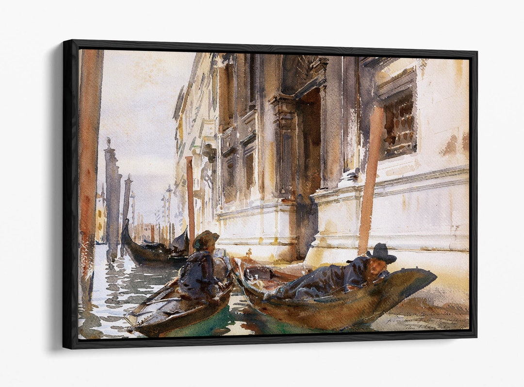 Gondoliers' Siesta by John Singer Sargent wall Art Float Effect Framed ...