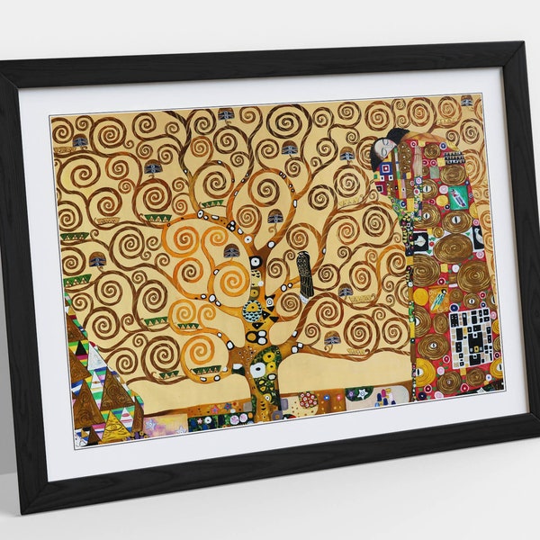 Gustav Klimt Der Baum des Lebens Wandkunst Bild gerahmter Kunstdruck