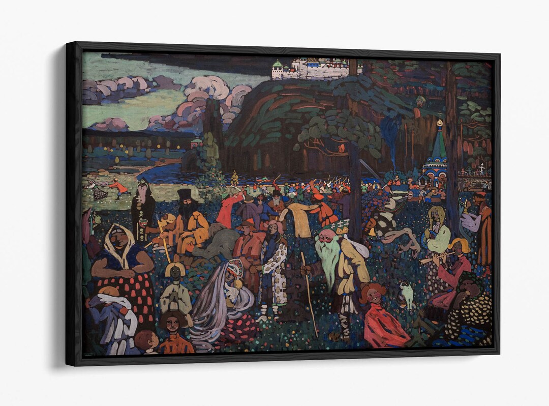 Wassily Kandinsky Colorful Life Art Float Effect Framed Canvas Print - Etsy