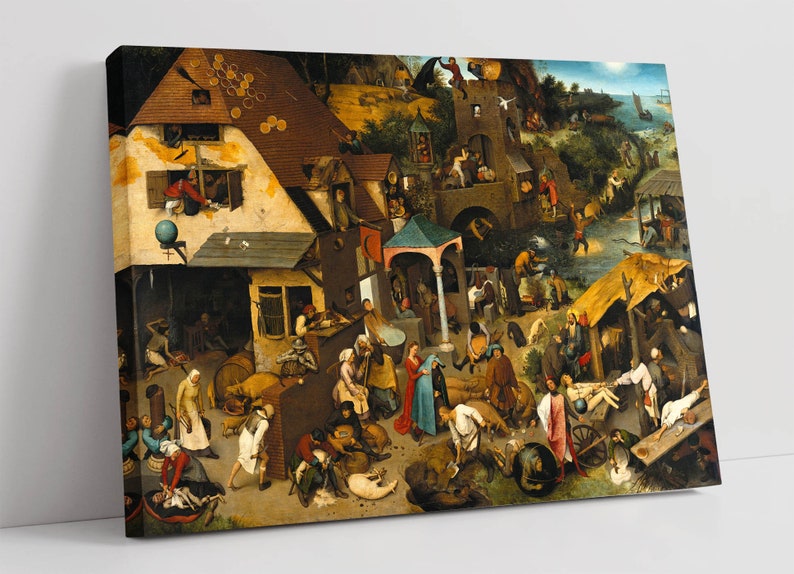 File:Pieter Bruegel the Elder Netherlandish Proverbs 1559 Gemäldegalerie Berlin