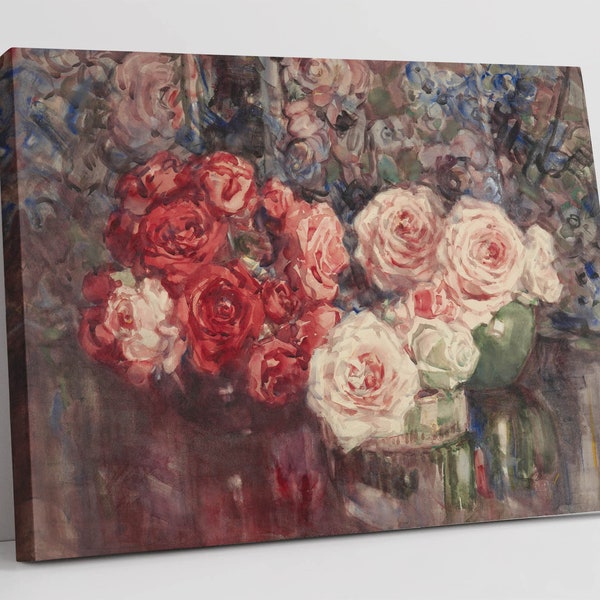 Margaret Stoddart, Roses -wall art framed canvas picture print wall hanging decor