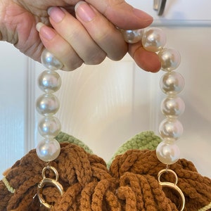 Faux Pearl Beaded Purse Strap, Detachable Bag Handle