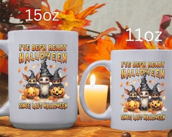 prêt pour la tasse à café d’Halloween, la tasse de gnome d’Halloween, la tasse de gnome, la tasse d’Halloween, la tasse de citation drôle, la tasse boho, la tasse de bureau, la tasse à café amusante