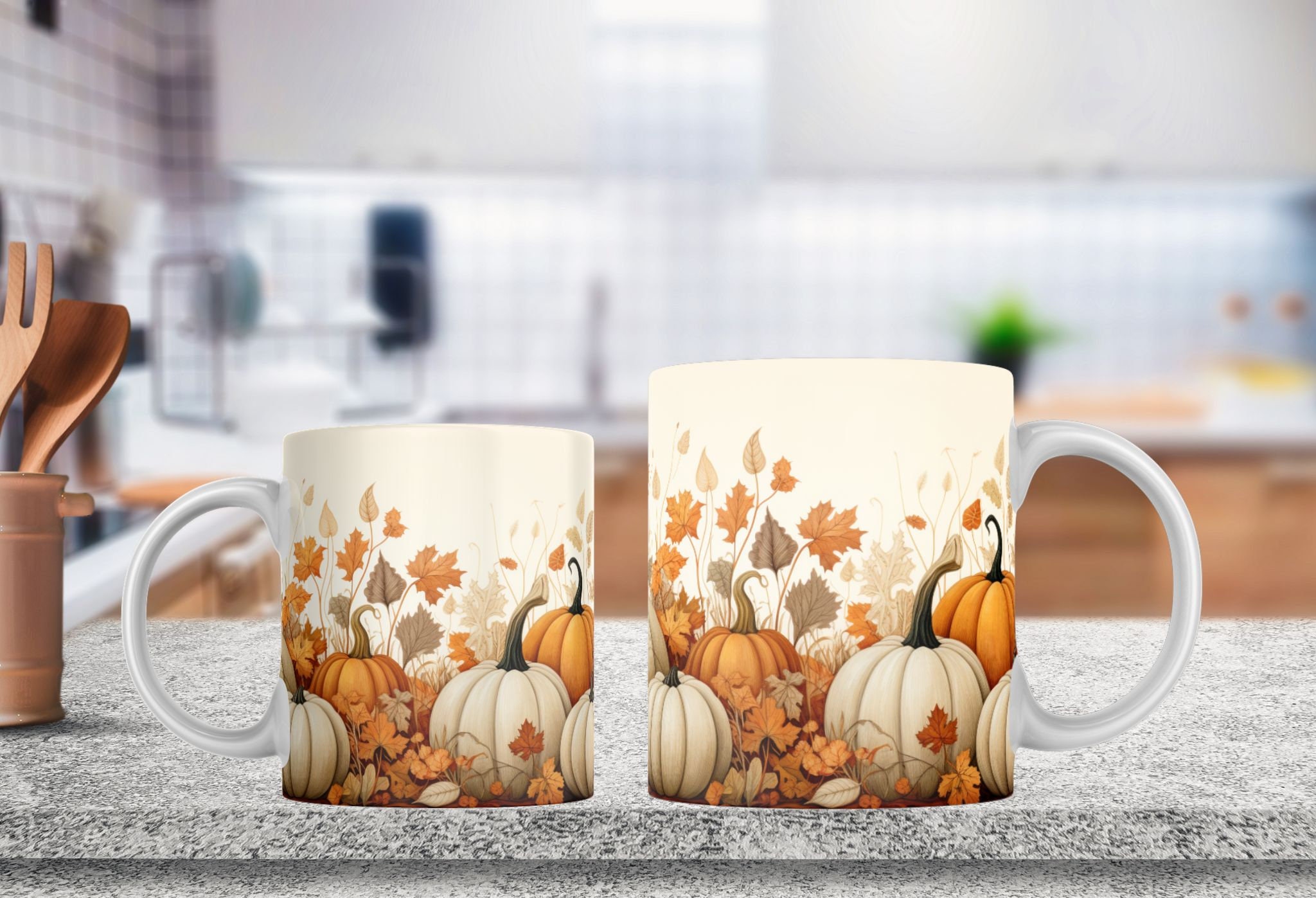 Fall Quote Mug Sublimation Pumpkin Mug W Graphic by ksenia