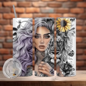 Daily Affirmation Badass Bitch 20oz Tumbler Wrap, Sublimation Design Templates, Skinny Straight PNG,  Skull Tumbler, Digital Download