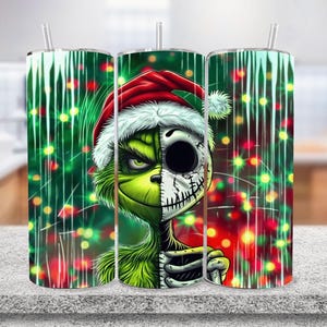 Christmas Cartoon Character 20 oz Skinny Tumbler, Christmas Sublimation Design, Xmas Tumbler Wrap, Christmas Tumbler, Digital Download PNG
