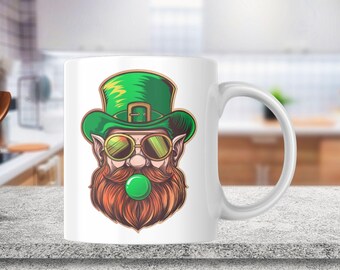 St. Patrick's Day Mug Sublimation Design, Lucky Irish Retro PNG, 11oz & 15oz Mugs, St. Patty's Day, Lucky Png,  Irish Png, Digital Download