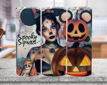 Spooky Halloween Season Horror Tumbler Wrap, Halloween Girl, 20oz Halloween Tumbler Png, Pastel Halloween, Pumpkin Tumbler, Digital Download