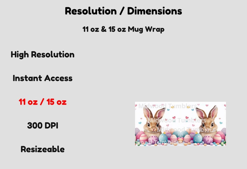 Happy Easter Mug PNG for Sublimation, Cute Easter Bunny Mug Wrap ...