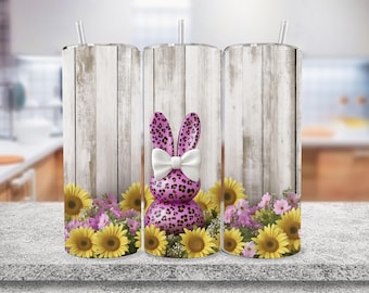 Vintage Easter Tumbler Wrap, 20oz Skinny Tumbler Sublimation Design, Easter Tumbler, Easter Bunny Sublimation Design Png, Digital Download