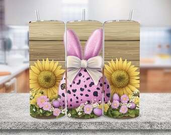 Retro Easter Tumbler Wrap, 20oz Skinny Tumbler Sublimation Design, Easter Tumbler, Easter Bunny Sublimation Design Png, Digital Download