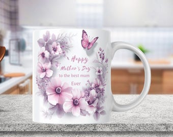 Happy Mother's Day Mug Wrap, 11oz & 15oz Mug Template, Mom Mug PNG, Mother Mug Sublimation Design, Mug Wrap Template,  Digital Download