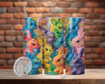 Ostern Peeps Tumbler Wrap, Ostern Sublimationsdesign, Bunny Peeps Tumbler 20 oz Skinny Tumbler, Peeps Tumbler PNG, Instant Digital Download