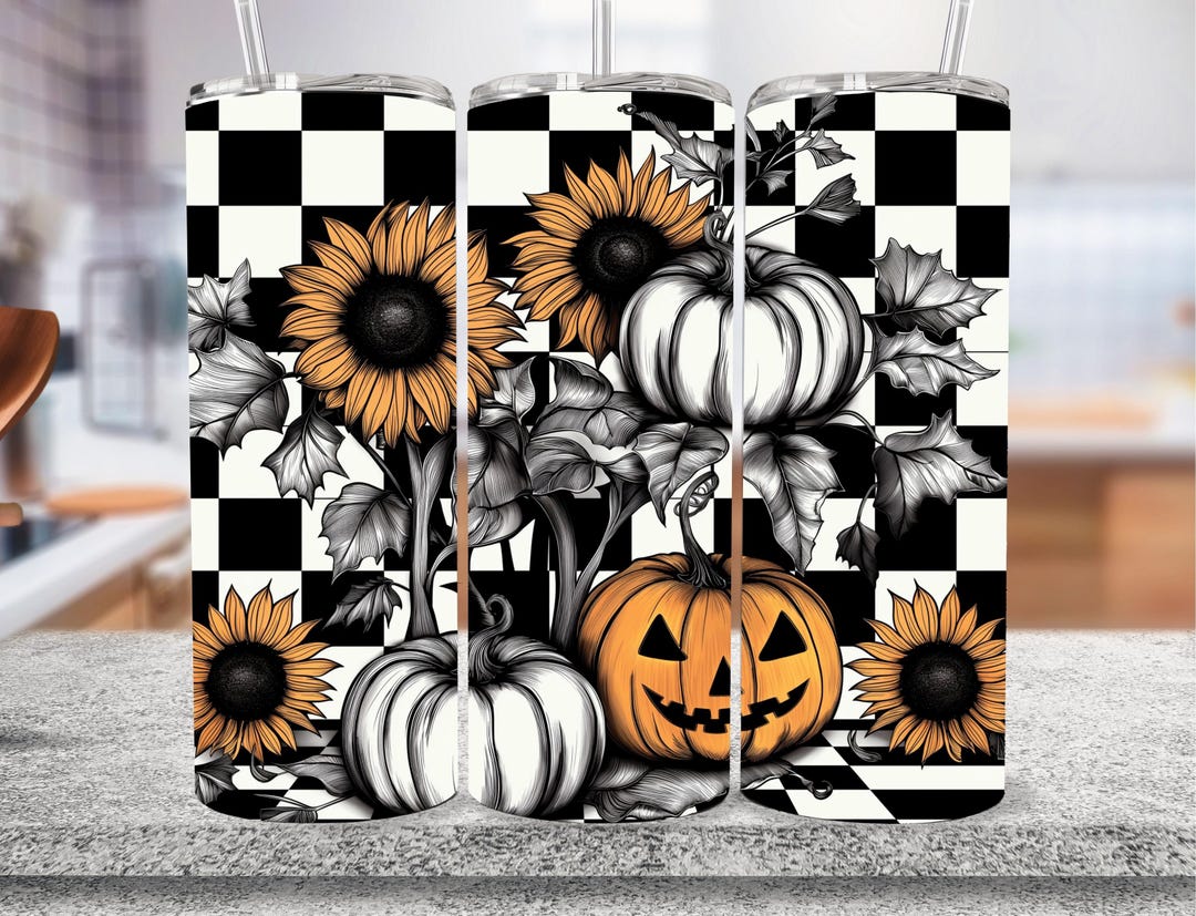 Halloween PNG Seamless Pattern Fall Tumbler Wrap Sublimation Designs ...