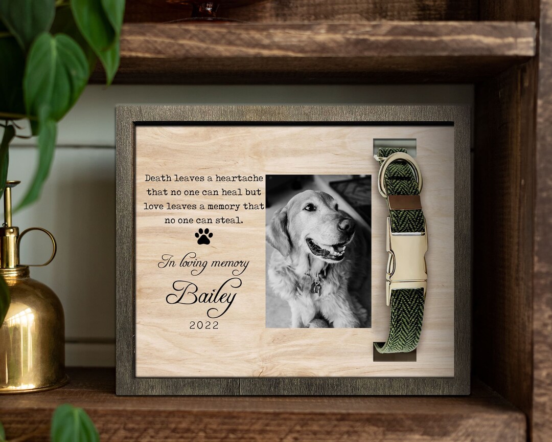 Personalized Dog Collar Memorial Custom Memorial Picture Etsy