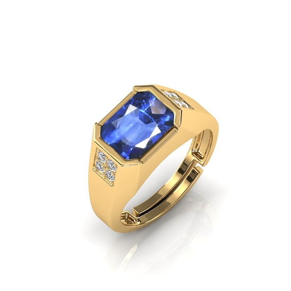 Dreamy Blue Sapphire (Neelam) gold ring – Kundaligems.com