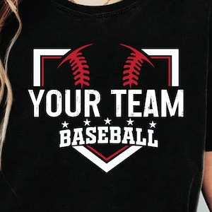 Your Team Baseball SVG PNG, Baseball Template Team Name, Mascot Baseball Shirt, Baseball Shirt Png Svg, Team Baseball Png